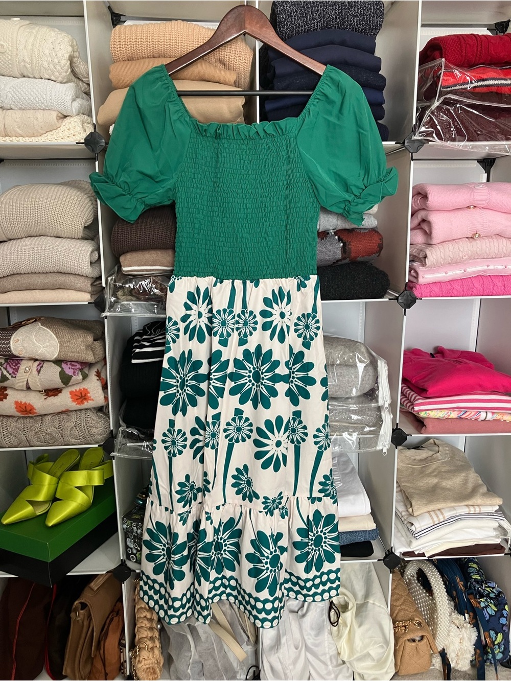 NWOT Smocked Floral Midi Dress